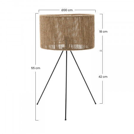 Lámpara de Mesa Budi Beige 30x55cm O91 Lámparas de Mesa 4 Lámpara de Mesa Budi Beige 30x55cm O91 Lámparas de Mesa 4