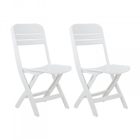 Pack 2 Sillas Plegables Bliss Blancas 52x40x82cm Thinia Home Sillas y Sillones de Exterior 1