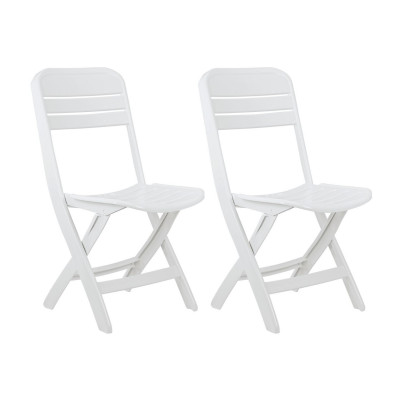 Pack 2 Sillas Plegables Bliss Blancas 52x40x82cm Thinia Home Sillas y Sillones de Exterior 1