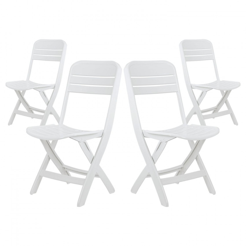 Pack 4 Sillas Plegables Bliss Blancas 52x40x82cm Thinia Home Sillas y Sillones de Exterior 1 Pack 4 Sillas Plegables Bliss Blancas 52x40x82cm Thinia Home Sillas y Sillones de Exterior 1