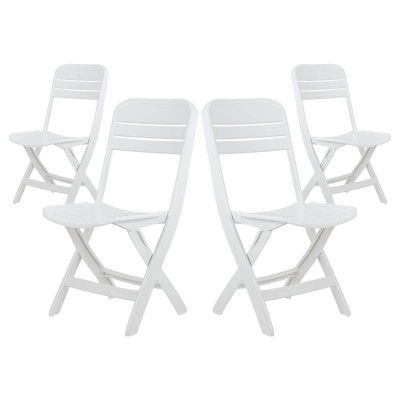 Pack 4 Sillas Plegables Bliss Blancas 52x40x82cm Thinia Home Sillas y Sillones de Exterior 1