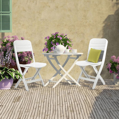 Pack 4 Sillas Plegables Bliss Blancas 52x40x82cm Thinia Home Sillas y Sillones de Exterior 5