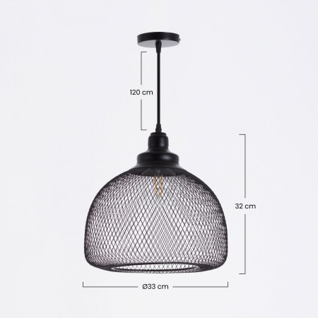 Lámpara de Techo Breslavia Negro 33x33x32cm O91 Lámparas de Techo 6 Lámpara de Techo Breslavia Negro 33x33x32cm O91 Lámparas de Techo 6