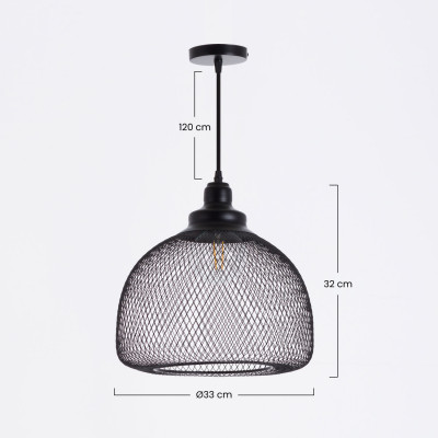Lámpara de Techo Breslavia Negro 33x33x32cm O91 Lámparas de Techo 6