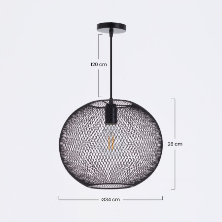 Lámpara de Techo Gliwice Negro 34x34x28cm O91 Lámparas de Techo 6 Lámpara de Techo Gliwice Negro 34x34x28cm O91 Lámparas de Techo 6