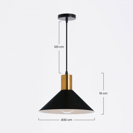 Lámpara de Techo Torun Negro/Cobre 30x30x19cm O91 Lámparas de Techo 6 Lámpara de Techo Torun Negro/Cobre 30x30x19cm O91 Lámparas de Techo 6
