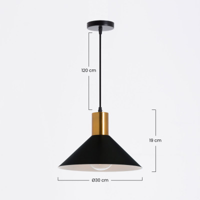 Lámpara de Techo Torun Negro/Cobre 30x30x19cm O91 Lámparas de Techo 6