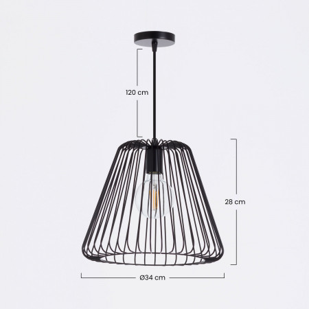 Lámpara de Techo Plock Negro 34x34x28cm O91 Lámparas de Techo 6 Lámpara de Techo Plock Negro 34x34x28cm O91 Lámparas de Techo 6
