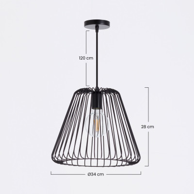 Lámpara de Techo Plock Negro 34x34x28cm O91 Lámparas de Techo 6