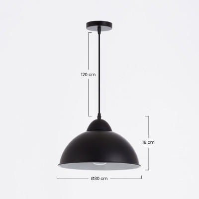 Lámpara de Techo Mielec Negro 30x30x18cm O91 Lámparas de Techo 6