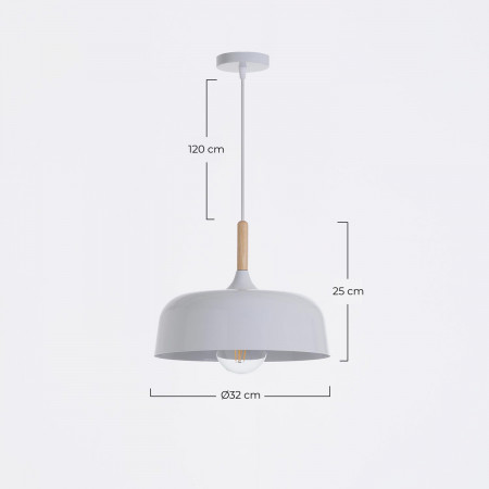 Lámpara de Techo Pulawi Natural/Blanco 32x32x25cm O91 Lámparas de Techo 7 Lámpara de Techo Pulawi Natural/Blanco 32x32x25cm O91 Lámparas de Techo 7