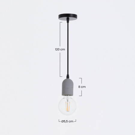 Lámpara de Techo Bytom Gris 5,5x5,5x8cm O91 Pendels 6 Lámpara de Techo Bytom Gris 5,5x5,5x8cm O91 Pendels 6