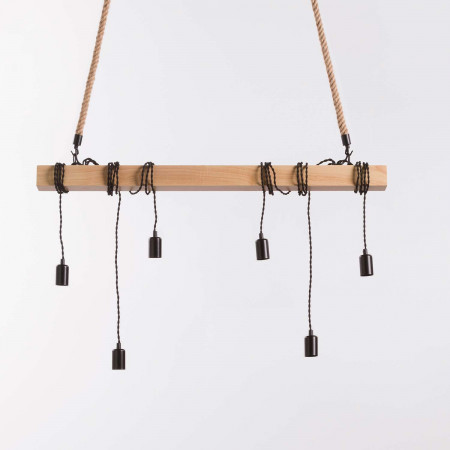 Lámpara de Techo Kielce Natural/Negro 100x3x10cm O91 Lámparas de Techo 5 Lámpara de Techo Kielce Natural/Negro 100x3x10cm O91 Lámparas de Techo 5