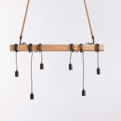Lámpara de Techo Kielce Natural/Negro 100x3x10cm O91 Lámparas de Techo 5