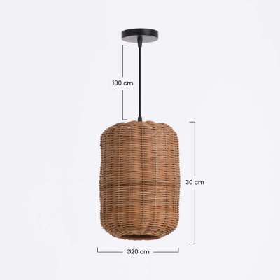 Lámpara de Techo Lan Natural 20x20x30cm O91 Lámparas de Techo 6
