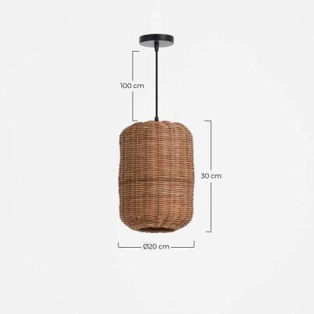 Lámpara de Techo Lan Natural 20x20x30cm O91 Lámparas de Techo 7 Lámpara de Techo Lan Natural 20x20x30cm O91 Lámparas de Techo 7