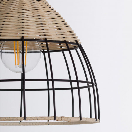 Lámpara de Techo Fei Natural/Negro 22x22x21cm O91 Lámparas de Techo 3 Lámpara de Techo Fei Natural/Negro 22x22x21cm O91 Lámparas de Techo 3
