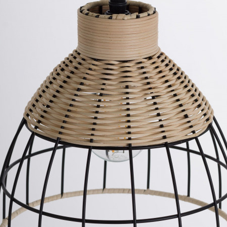 Lámpara de Techo Fei Natural/Negro 22x22x21cm O91 Lámparas de Techo 4 Lámpara de Techo Fei Natural/Negro 22x22x21cm O91 Lámparas de Techo 4