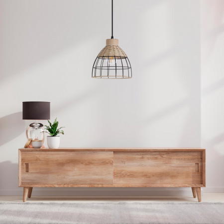 Lámpara de Techo Fei Natural/Negro 22x22x21cm O91 Lámparas de Techo 7 Lámpara de Techo Fei Natural/Negro 22x22x21cm O91 Lámparas de Techo 7