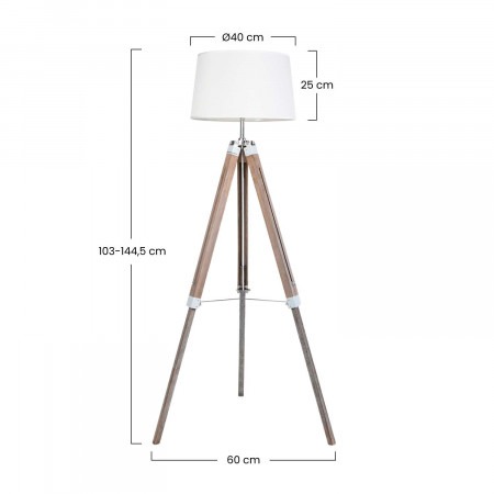 Lámpara de Pie Tripod 60x52x144,5cm O91 Lámparas de Pie 4 Lámpara de Pie Tripod 60x52x144,5cm O91 Lámparas de Pie 4