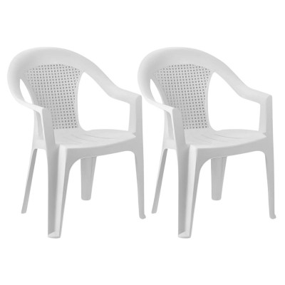 Pack 2 Sillas con Reposabrazos Stack 56x75x79cm 7house Sillas Plegables 1