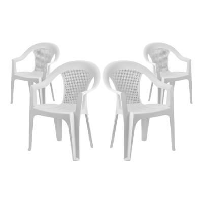 Pack 4 Sillas con Reposabrazos Stack 56x75x79cm 7house Sillas Plegables 1