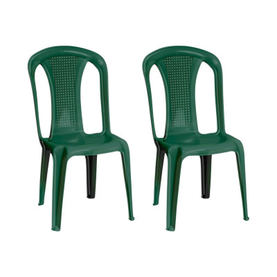 Pack 2 Sillas de Exterior Apilables sin Reposabrazos Napoli 42x49x88cm O91 Sillas Plegables 5