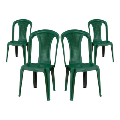 Pack 4 Sillas de Exterior Apilables sin Reposabrazos Napoli 42x49x88cm O91 Sillas Plegables 5