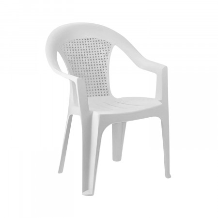 Silla con Reposabrazos Stack Blanca 56x75x79cm Thinia Home Sillas Plegables 1