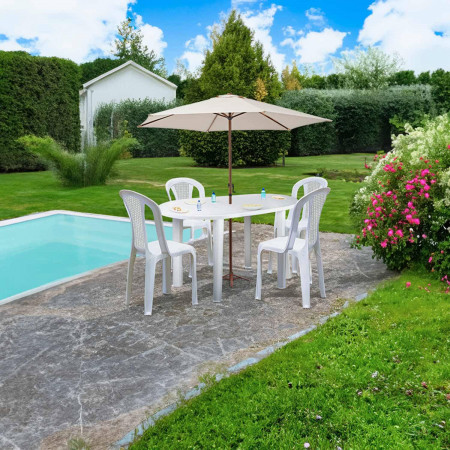 Conjunto de Jardín Mesa Oval y 4 Sillas Apilables Breenap 7house Conjuntos de Mesas y Sillas de Exterior 4 Conjunto de Jardín Mesa Oval y 4 Sillas Apilables Breenap 7house Conjuntos de Mesas y Sillas de Exterior 4