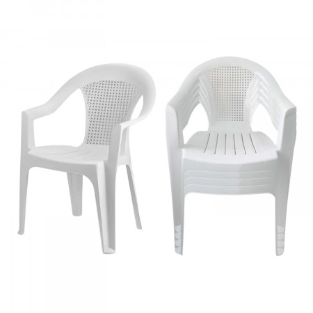 Conjunto de Jardín Mesa Rectangular y 4 Sillas Apilables Vistack Blancas O91 Conjuntos de Mesas y Sillas de Exterior 3 Conjunto de Jardín Mesa Rectangular y 4 Sillas Apilables Vistack Blancas O91 Conjuntos de Mesas y Sillas de Exterior 3