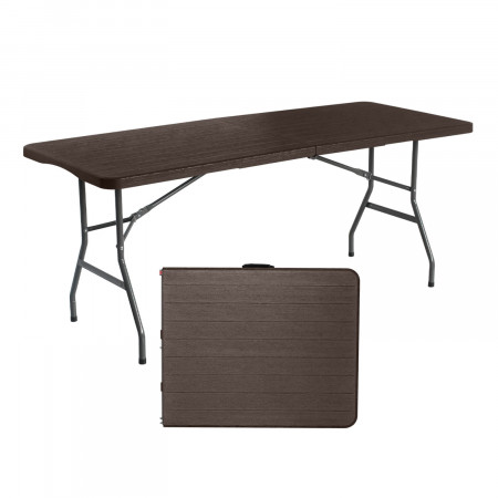 Conjunto Plegable Mesa con 2 Bancos de 180cm Catering Efecto Madera 7house Conjuntos para Jardín 2 Conjunto Plegable Mesa con 2 Bancos de 180cm Catering Efecto Madera 7house Conjuntos para Jardín 2