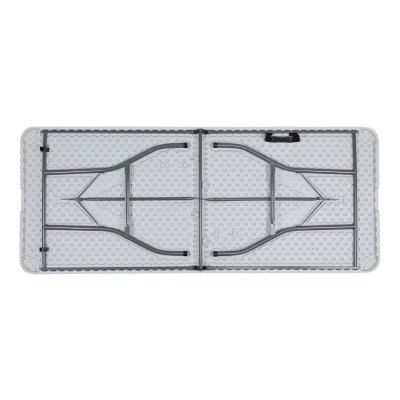 Pack 2 Mesas Plegables Portátiles Resina 240cm Blanco Thinia Home Mesas Plegables 4