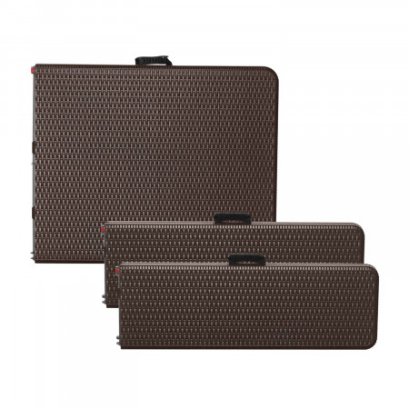 Conjunto Plegable Mesa con 2 Bancos de 180cm Catering Efecto Ratán 7house Conjuntos para Jardín 4 Conjunto Plegable Mesa con 2 Bancos de 180cm Catering Efecto Ratán 7house Conjuntos para Jardín 4