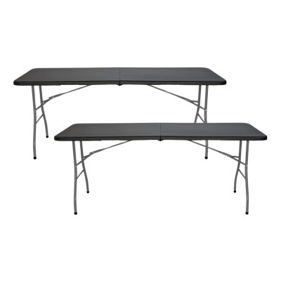 Pack 2 Mesas Plegables Portátiles Resina 180cm Thinia Home Mesas Plegables 8