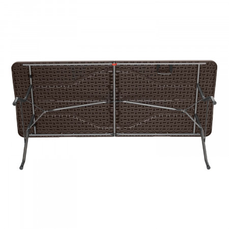 Mesa Plegable Portátil Resina 180cm Marrón Efecto Ratán Thinia Home Mesas Plegables 4 Mesa Plegable Portátil Resina 180cm Marrón Efecto Ratán Thinia Home Mesas Plegables 4