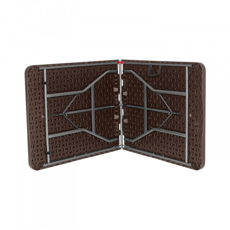 Mesa Plegable Portátil Resina 180cm Marrón Efecto Ratán Thinia Home Mesas Plegables 5 Mesa Plegable Portátil Resina 180cm Marrón Efecto Ratán Thinia Home Mesas Plegables 5