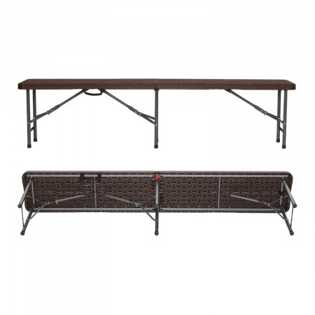 Pack 2 Bancos Plegables Catering Efecto Madera 180x28x43cm Thinia Home Bancos y Sofás de Exterior 2 Pack 2 Bancos Plegables Catering Efecto Madera 180x28x43cm Thinia Home Bancos y Sofás de Exterior 2