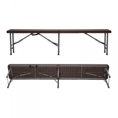 Banco Plegable Catering Efecto Ratán 180x28x43cm Thinia Home Bancos y Sofás de Exterior 2 Banco Plegable Catering Efecto Ratán 180x28x43cm Thinia Home Bancos y Sofás de Exterior 2