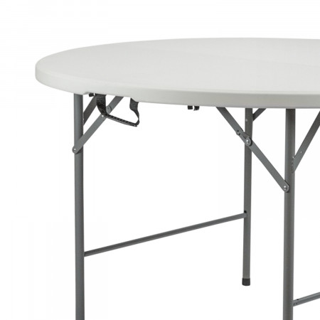 Mesa Plegable Portátil Resina Ø150cm Blanco Efecto Granito Thinia Home Mesas Plegables 2 Mesa Plegable Portátil Resina Ø150cm Blanco Efecto Granito Thinia Home Mesas Plegables 2