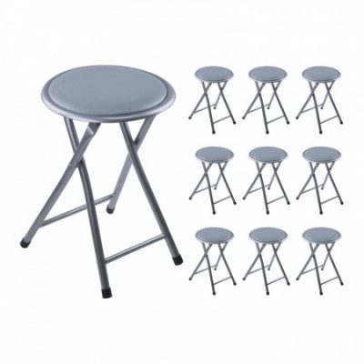 Pack 10 Taburetes Plegables Bajos 30x31x45cm 7house Taburetes 6