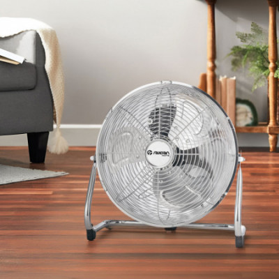 Ventilador de Suelo 16" 40cm 100W 3 Velocidades Circulador Plateado Raydan Home Ventiladores de Sobremesa 6