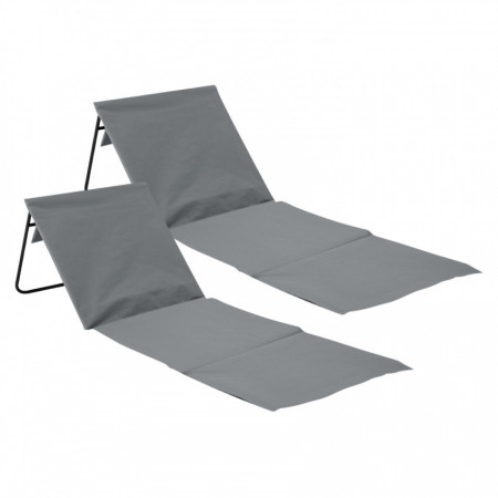 Pack 2 Esterillas Plegables de Playa Acolchadas con Respaldo 149.5x50.5x42cm Thinia Home Mobiliario de Camping 6
