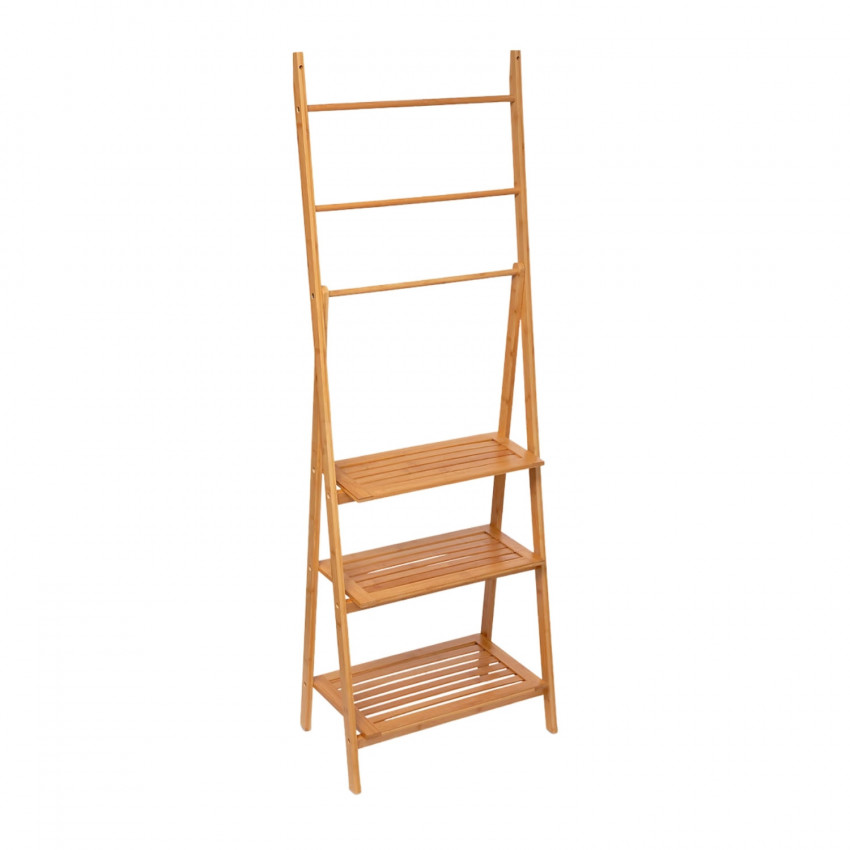 Toallero de Pie con Estantes en Bambú Canoply 152x53.2x32.4cm 7house Ordenación Baño 1 Toallero de Pie con Estantes en Bambú Canoply 152x53.2x32.4cm 7house Ordenación Baño 1