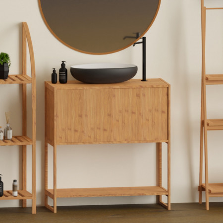 Mueble para Lavabo en Bambú con 3 Niveles Canoply 80x33.5x69.6cm 7house Cómodas y Cajoneras 4 Mueble para Lavabo en Bambú con 3 Niveles Canoply 80x33.5x69.6cm 7house Cómodas y Cajoneras 4