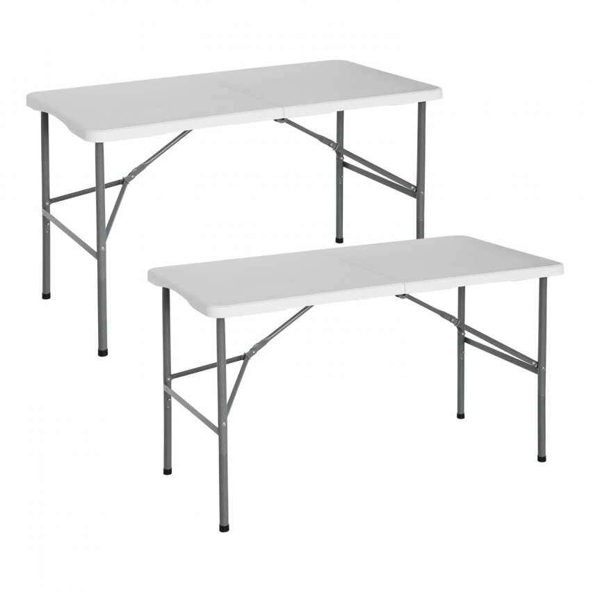 Pack 2 Mesas Plegables Portátiles Resina 122cm Blanco Thinia Home Mesas Plegables 1 Pack 2 Mesas Plegables Portátiles Resina 122cm Blanco Thinia Home Mesas Plegables 1