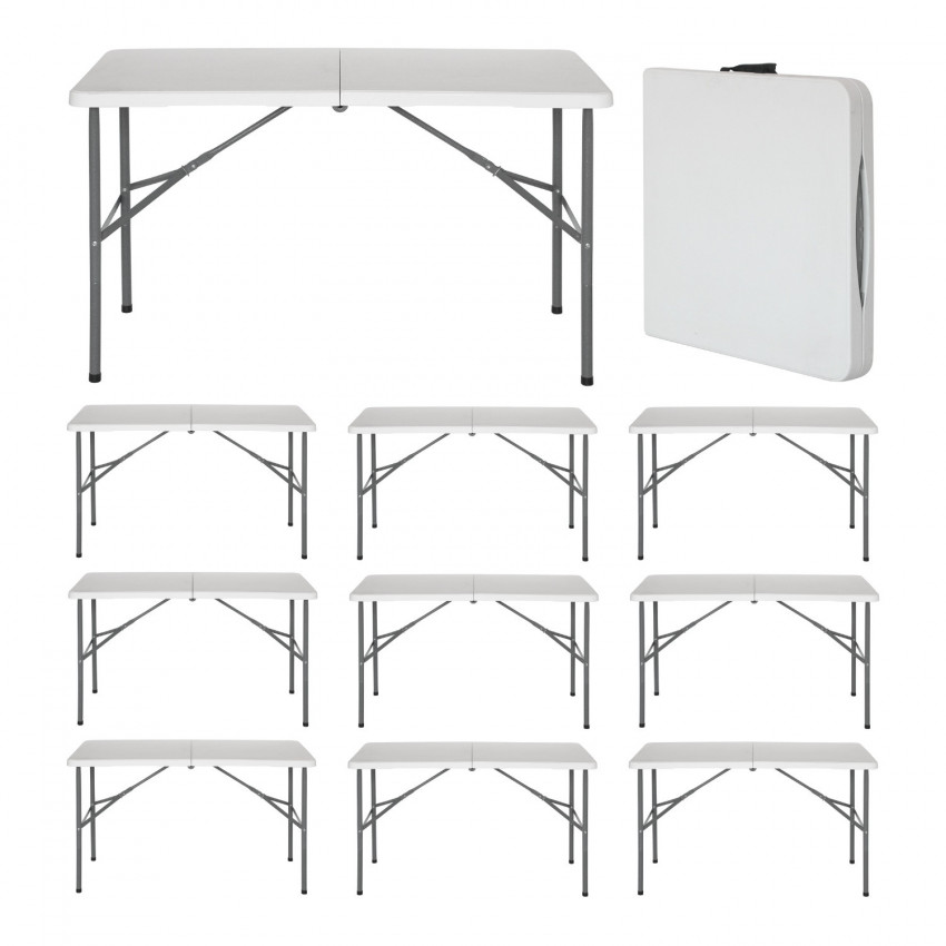 MegaPack 10 Mesas Plegables Portátiles Resina 122cm Blanco Thinia Home Mesas Plegables 1 MegaPack 10 Mesas Plegables Portátiles Resina 122cm Blanco Thinia Home Mesas Plegables 1