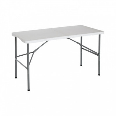 MegaPack 10 Mesas Plegables Portátiles Resina 122cm Blanco Thinia Home Mesas Plegables 2