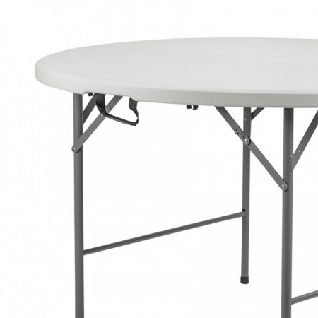 Pack 2 Mesas Plegables Portátiles Resina Ø150cm Blanco Efecto Granito Thinia Home Mesas Plegables 2 Pack 2 Mesas Plegables Portátiles Resina Ø150cm Blanco Efecto Granito Thinia Home Mesas Plegables 2