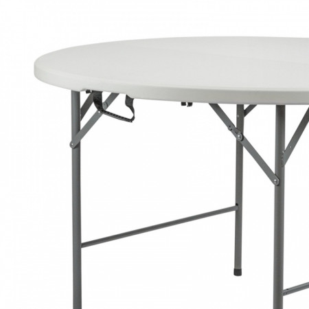 Pack 3 Mesas Plegables Portátiles Resina Ø121cm Blanco Efecto Granito Thinia Home Mesas Plegables 2 Pack 3 Mesas Plegables Portátiles Resina Ø121cm Blanco Efecto Granito Thinia Home Mesas Plegables 2